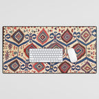 Konya Central Anatolian Antique Kilim Print Desk Mat Gallery Image 1