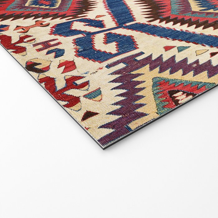 Konya Central Anatolian Antique Kilim Print Welcome Mat Gallery Image 2