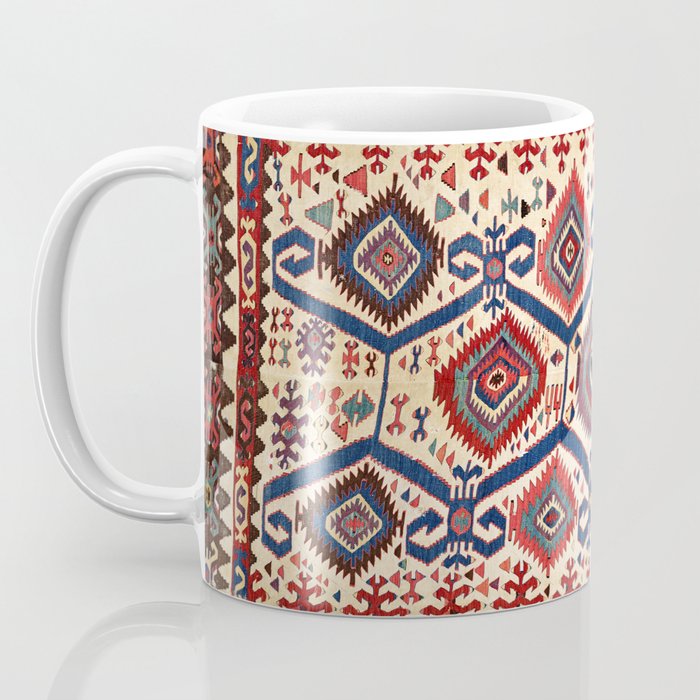 Konya Central Anatolian Antique Kilim Print Coffee Mug Gallery Image 3
