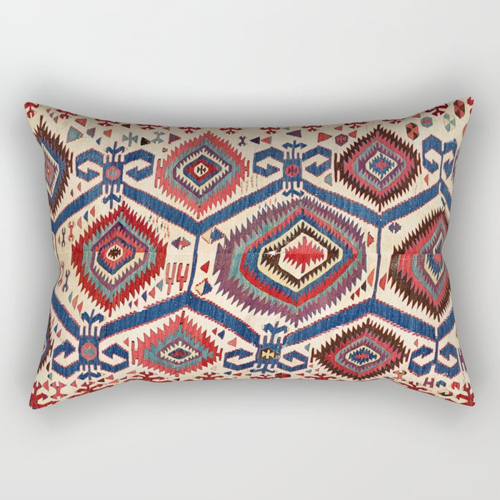 Konya Central Anatolian Antique Kilim Print Rectangular Pillow Gallery Image 2