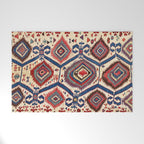 Konya Central Anatolian Antique Kilim Print Welcome Mat Gallery Image 1