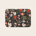 Floral and Skull Pattern Bath Mat Gallery Image 1