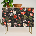 Floral and Skull Pattern Credenza Gallery Image 1