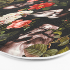 Floral and Skull Pattern Bath Mat Gallery Image 3