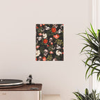 Floral and Skull Pattern Poster Gallery Image 2