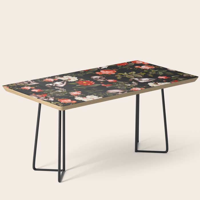 Floral and Skull Pattern Coffee Table Gallery Image 1