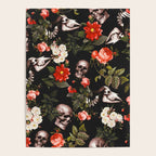 Floral and Skull Pattern Poster Gallery Image 4