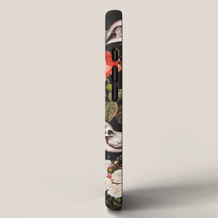 Floral and Skull Pattern iPhone Case Gallery Image 2