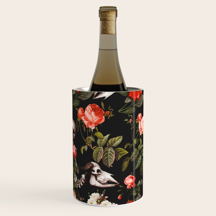 Floral and Skull Pattern Wine Chiller Gallery Image 3