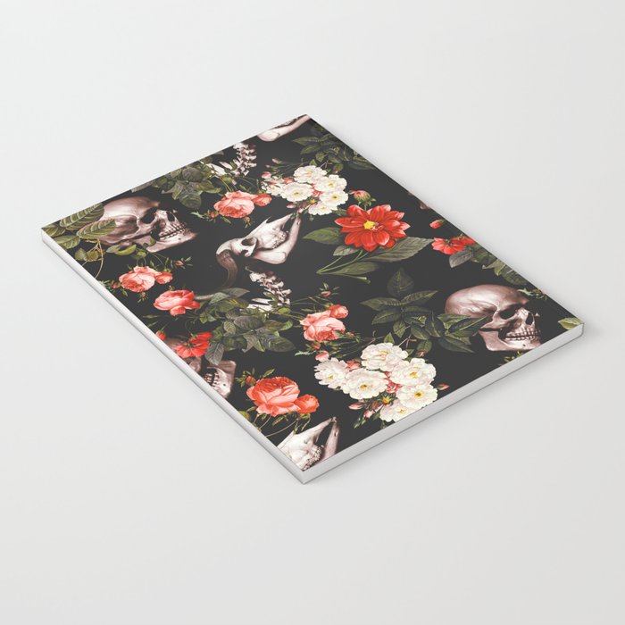 Floral and Skull Pattern Notebook Gallery Image 3