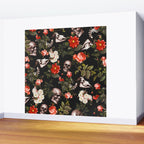 Floral and Skull Pattern Wall Mural Gallery Image 2