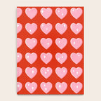 Love Hearts - pink hearts on red Notebook Gallery Image 4
