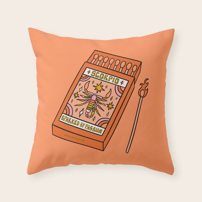Scorpio Matchbox Throw Pillow Gallery Image 6