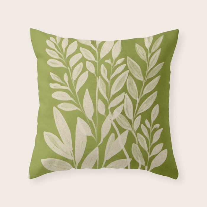 Minimal Abstract Art Plant 46 Throw Pillow Gallery Image 6
