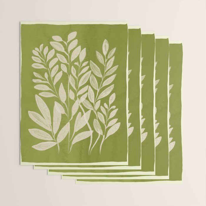 Minimal Abstract Art Plant 46 Wrapping Paper Gallery Image 3
