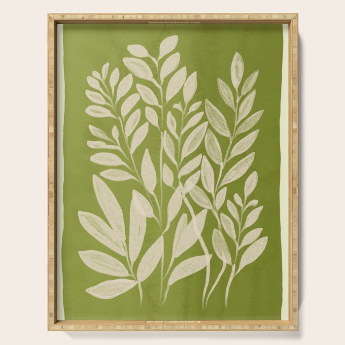 Minimal Abstract Art Plant 46 Serving Tray Gallery Image 1