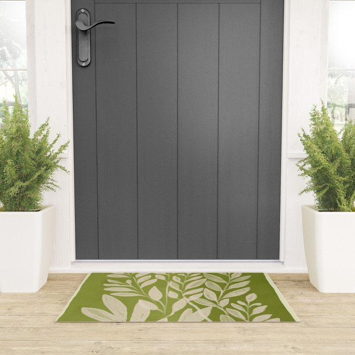Minimal Abstract Art Plant 46 Welcome Mat Gallery Image 3