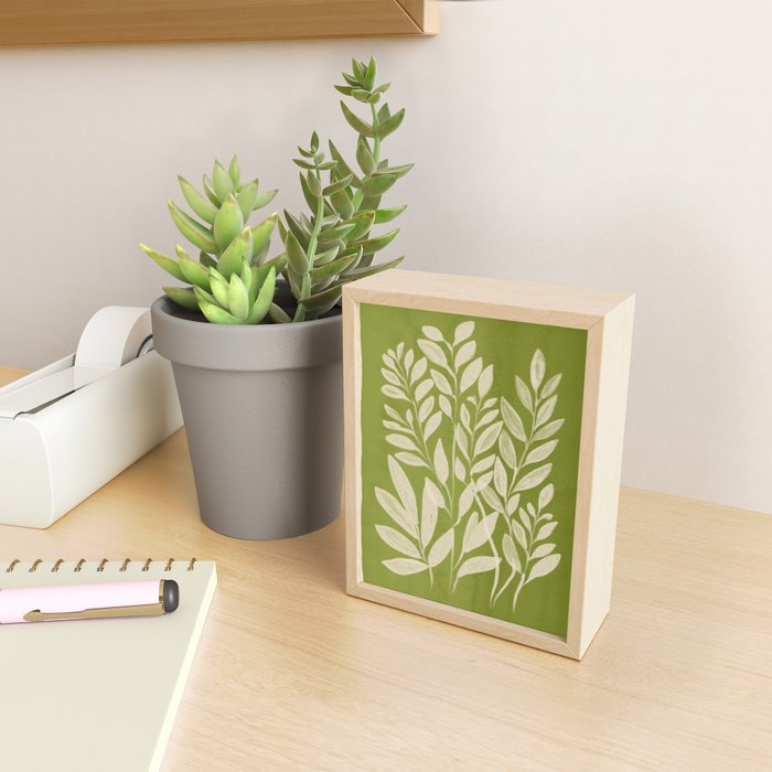 Minimal Abstract Art Plant 46 Mini Art Print Gallery Image 2