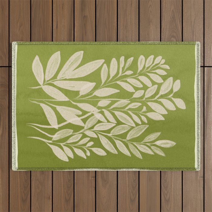 Minimal Abstract Art Plant 46 Outdoor Rug Gallery Image 1