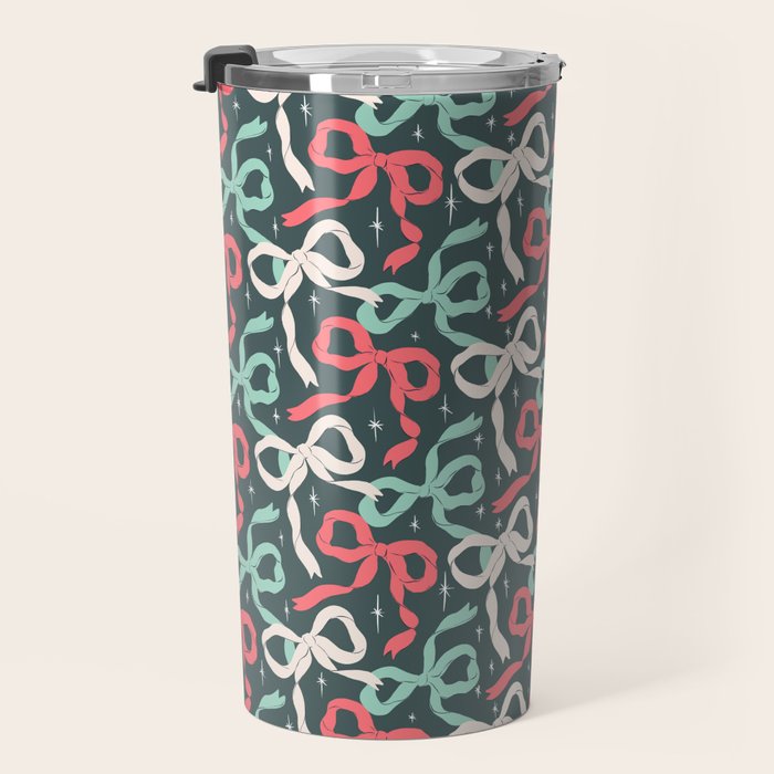 Christmas Ribbon Bows Travel Mug Gallery Image 3