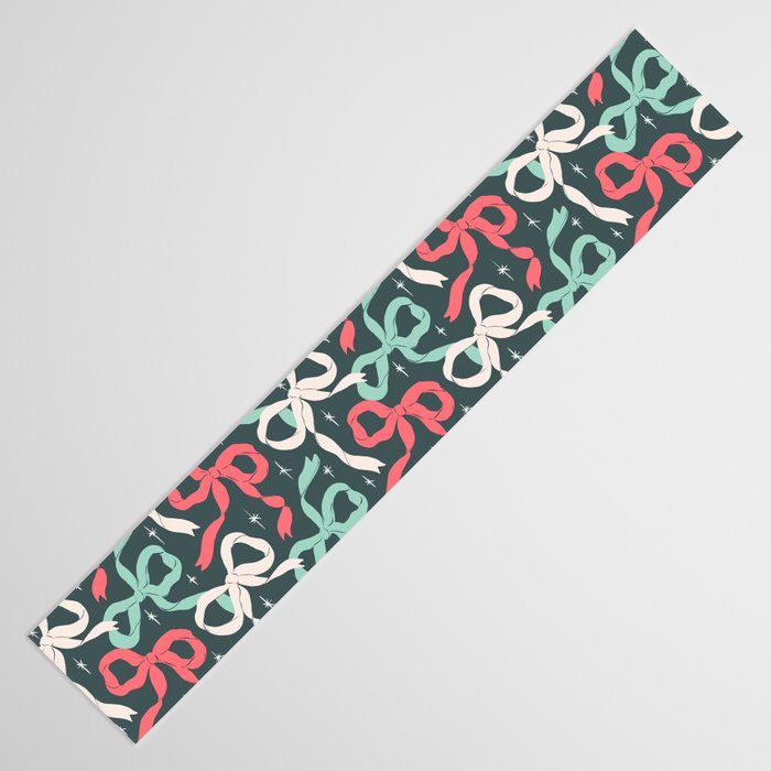 Christmas Ribbon Bows Table Runner Gallery Image 3