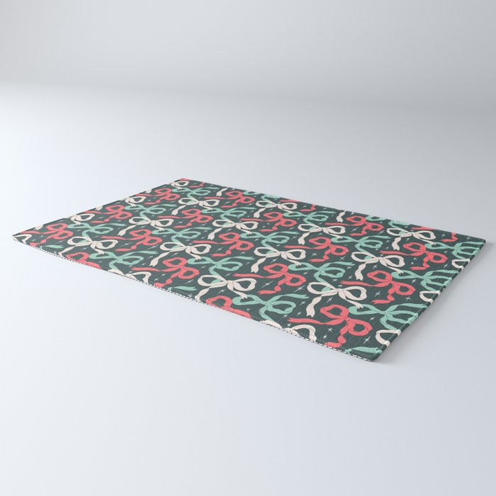 Christmas Ribbon Bows Rug Gallery Image 3