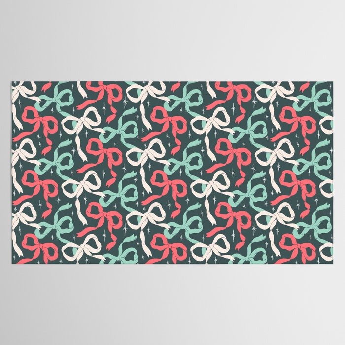 Christmas Ribbon Bows Tablecloth Gallery Image 2