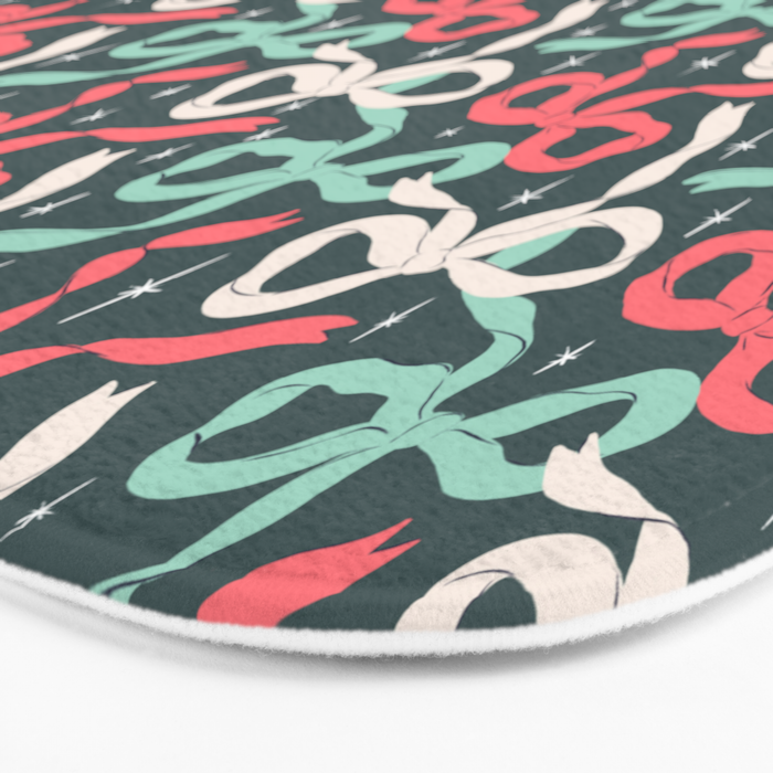 Christmas Ribbon Bows Bath Mat Gallery Image 3