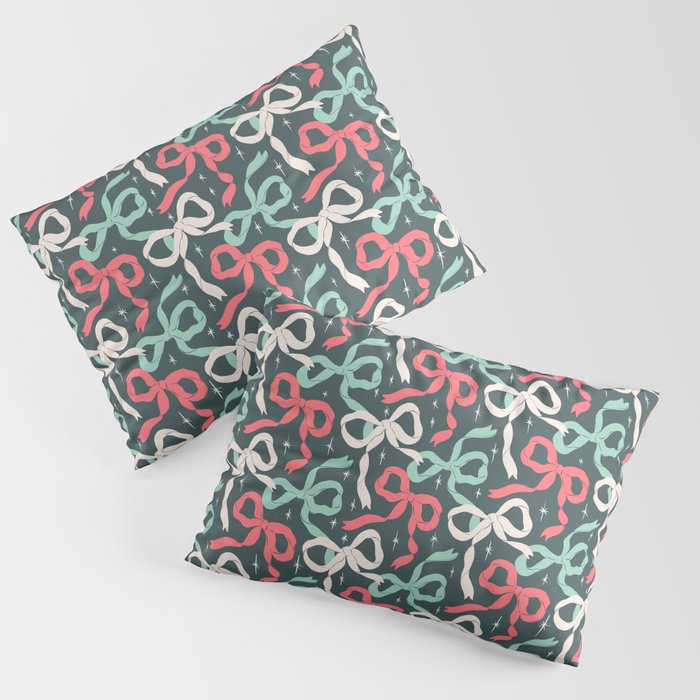 Christmas Ribbon Bows Pillow Sham Gallery Image 1