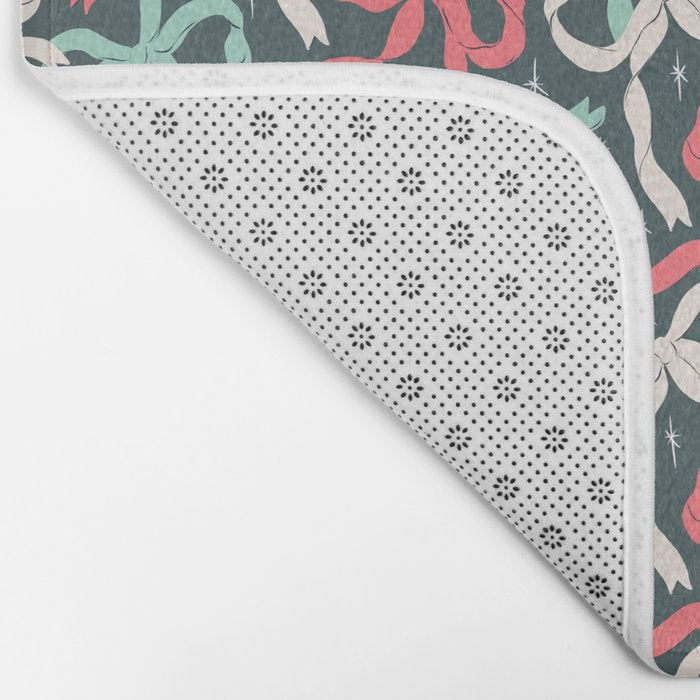 Christmas Ribbon Bows Bath Mat Gallery Image 2