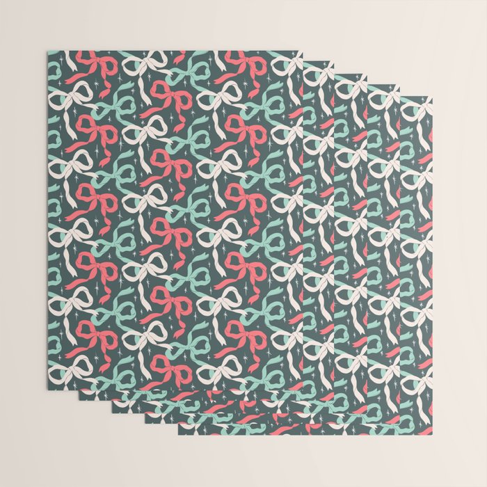 Christmas Ribbon Bows Wrapping Paper Gallery Image 3