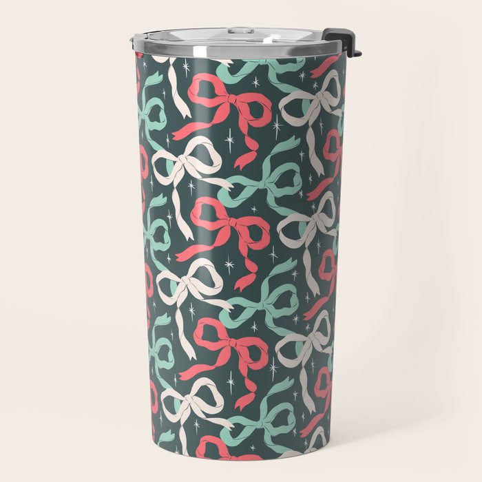 Christmas Ribbon Bows Travel Mug Gallery Image 2