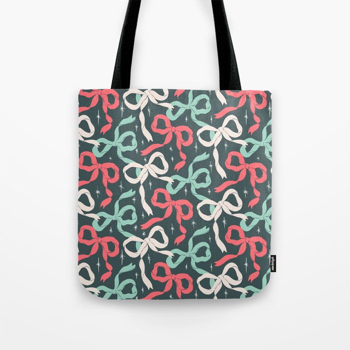 Christmas Ribbon Bows Tote Bag Gallery Image 1