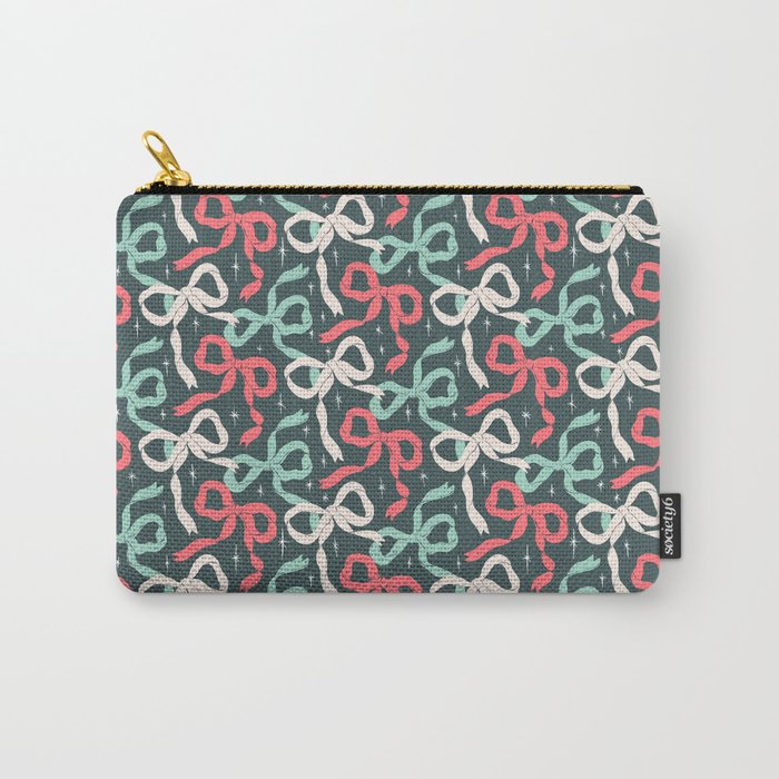 Christmas Ribbon Bows Carry All Pouch Gallery Image 1