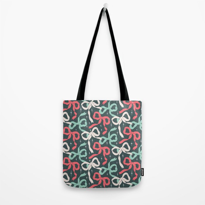 Christmas Ribbon Bows Tote Bag Gallery Image 2