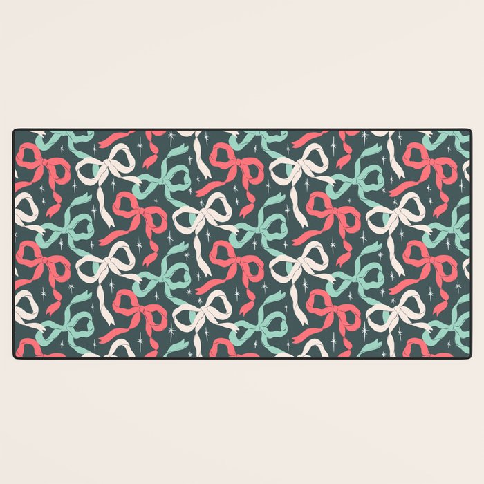 Christmas Ribbon Bows Desk Mat Gallery Image 3