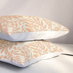 abstract retro shapes earthy leaves Pillow Sham Gallery Image 3