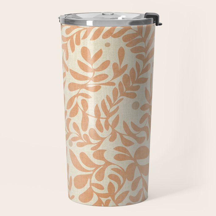abstract retro shapes earthy leaves Travel Mug Gallery Image 2