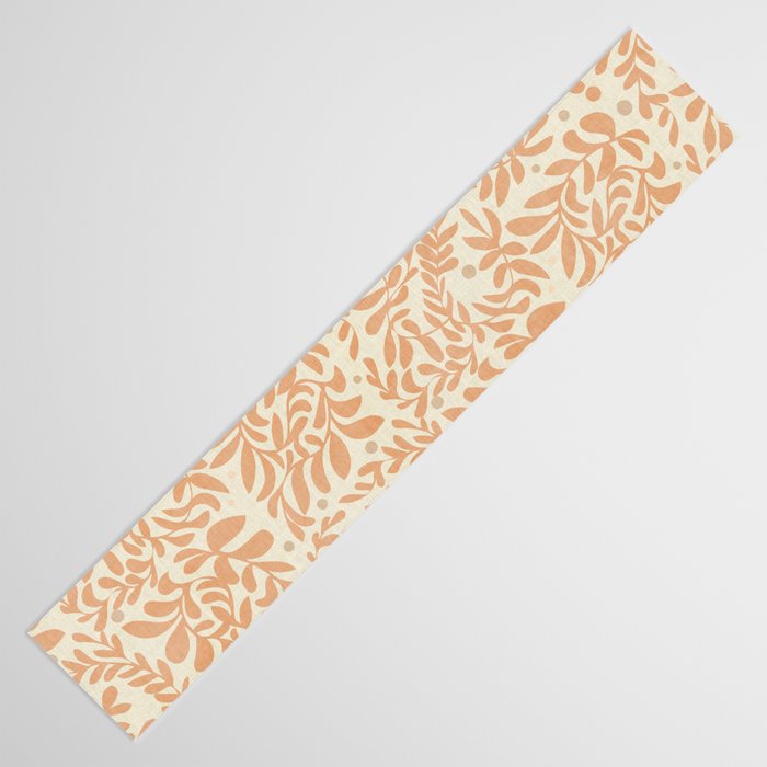 abstract retro shapes earthy leaves Table Runner Gallery Image 3