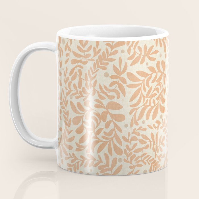 abstract retro shapes earthy leaves Coffee Mug Gallery Image 3