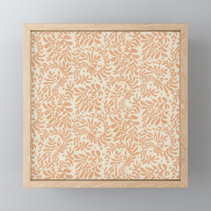 abstract retro shapes earthy leaves Mini Art Print Gallery Image 1