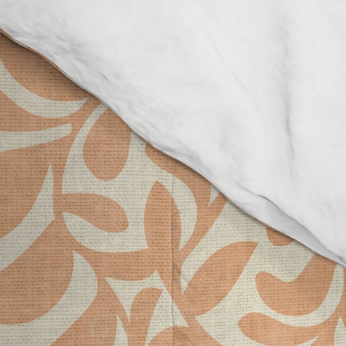 abstract retro shapes earthy leaves Comforter Gallery Image 4