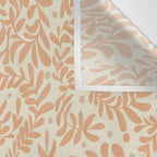 abstract retro shapes earthy leaves Wall Tapestry Gallery Image 3