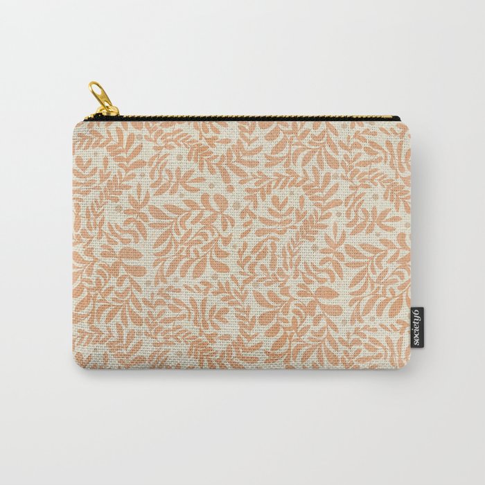 abstract retro shapes earthy leaves Carry All Pouch Gallery Image 1