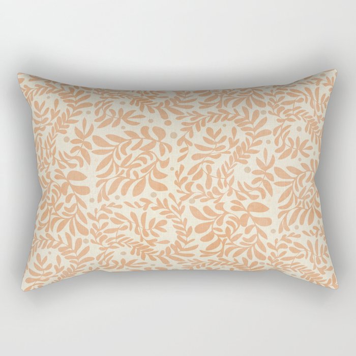 abstract retro shapes earthy leaves Rectangular Pillow Gallery Image 1
