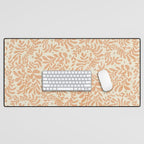 abstract retro shapes earthy leaves Desk Mat Gallery Image 1