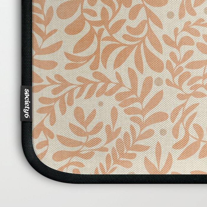abstract retro shapes earthy leaves Laptop Sleeve Gallery Image 3