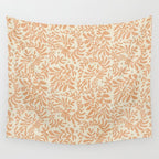 abstract retro shapes earthy leaves Wall Tapestry Gallery Image 4