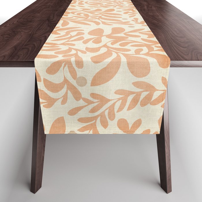 abstract retro shapes earthy leaves Table Runner Gallery Image 1