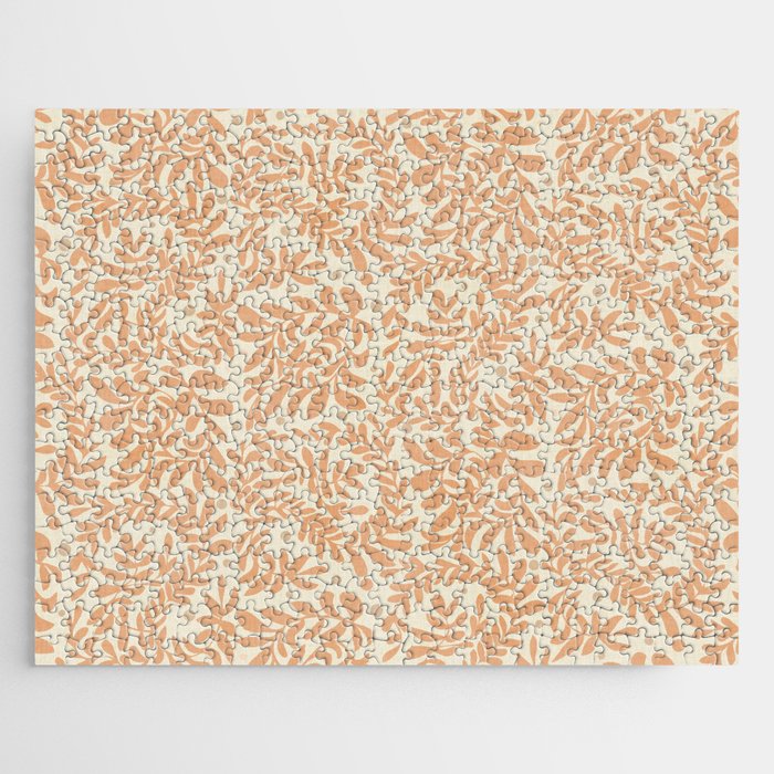 abstract retro shapes earthy leaves Jigsaw Puzzle Gallery Image 1